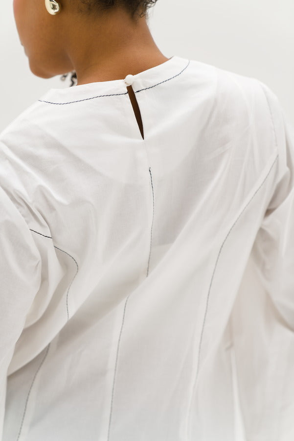 Domino White blouse