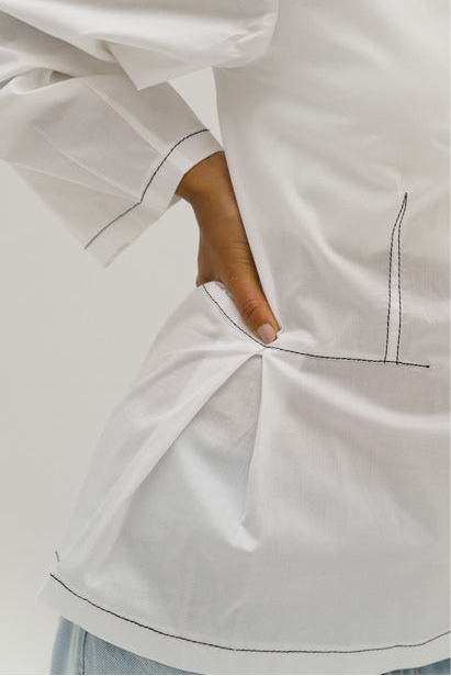 Domino White blouse