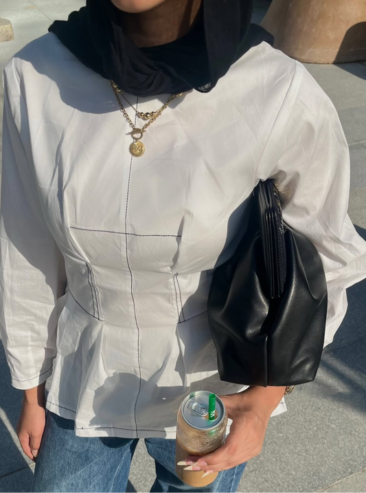 Domino White blouse
